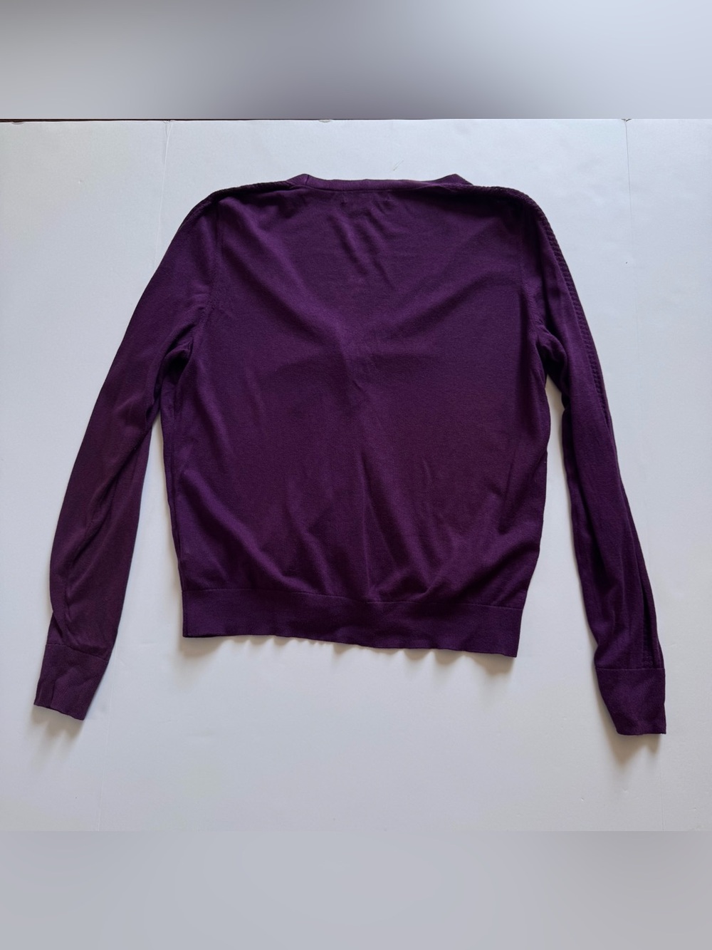 Banana Republic Deep Purple V-Neck Button Cardigan,Size XL - Picture 3 of 7